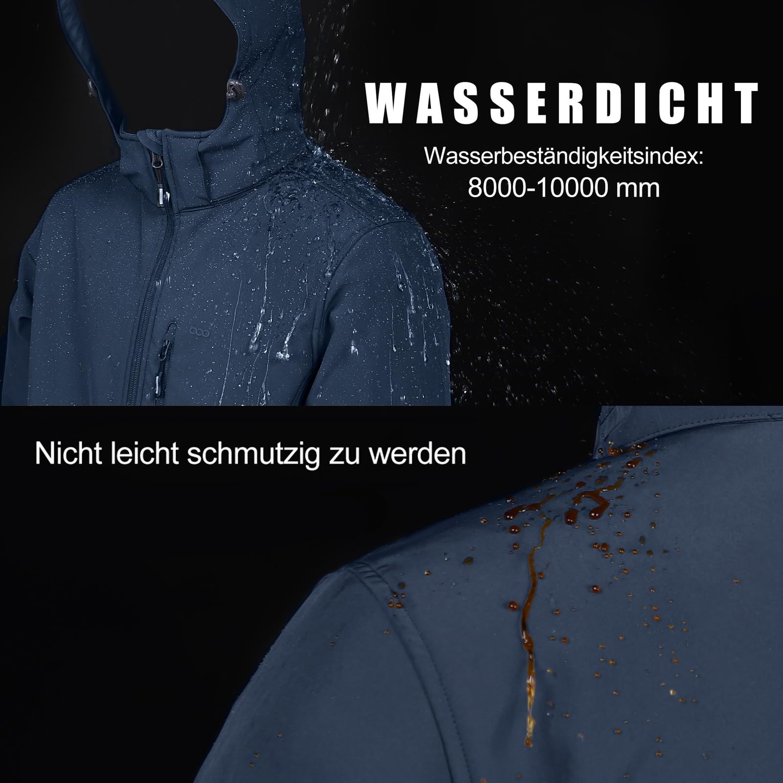 Kurtka softshellowa męska 33,000ft wodoszczelna wiatroszczelna polarowa outdoorowa