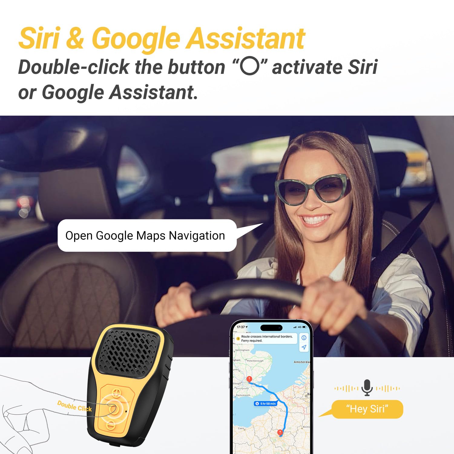 INGA Haut-parleur Bluetooth portable, étanche IP67, mini haut-parleurs portables à clipser, prend en charge Siri Google Assistant, haut-parleur à clip sans fil avec micro intégré, musique mains libres