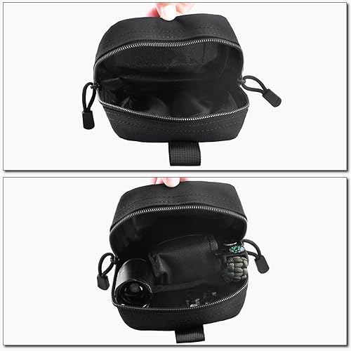 Vista 72 de TRIWONDER Bolsa de cigarrillos táctica Molle Pequeña Bolsa Militar Batería Cigarrillo Estuche EDC Utilidad Tarjetero Ranura Encendedor Mini Cigarro