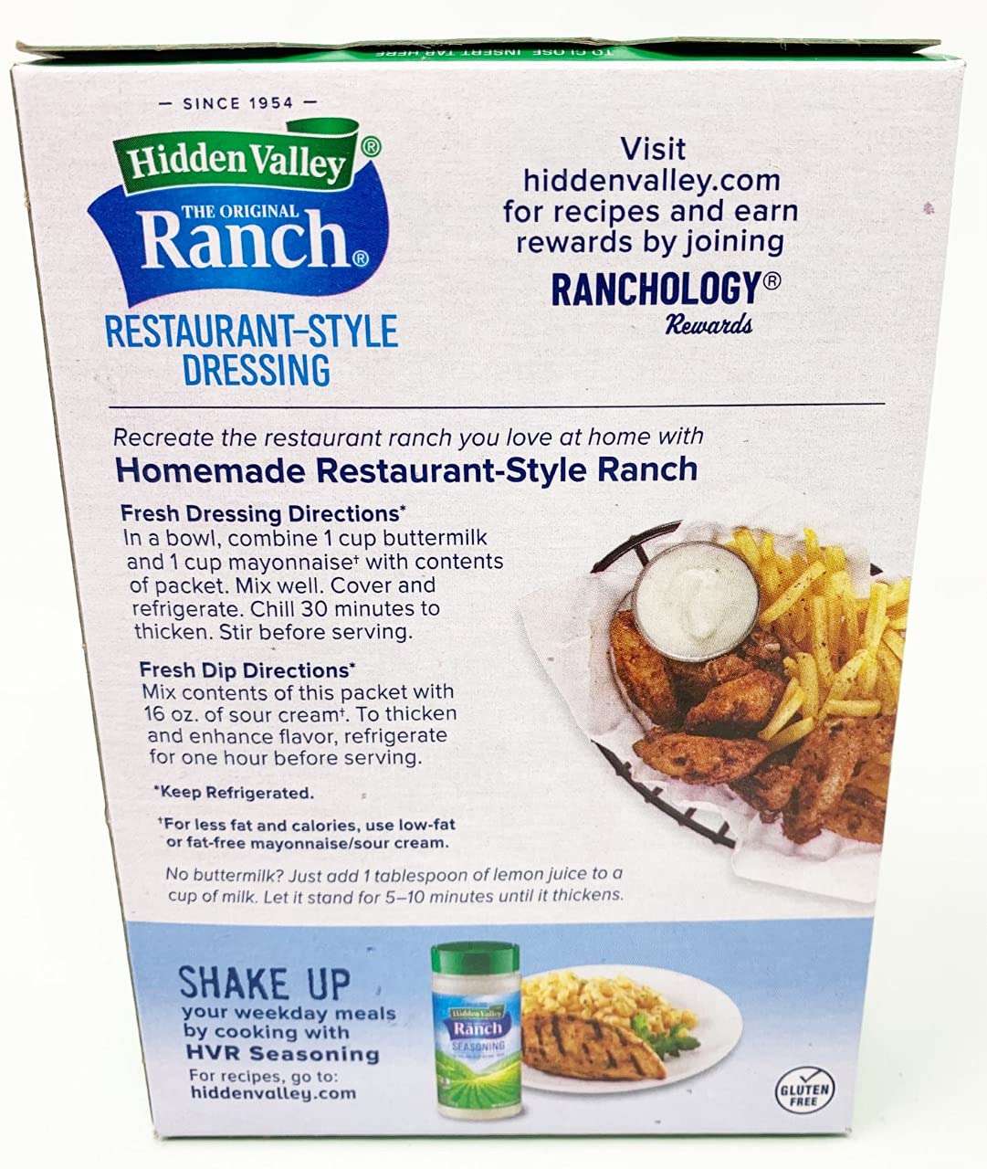 Hidden Valley The Original Ranch Salad Dressing Mix - Buttermilk - 0.4 oz - 4 pk : Grocery & Gourmet Food