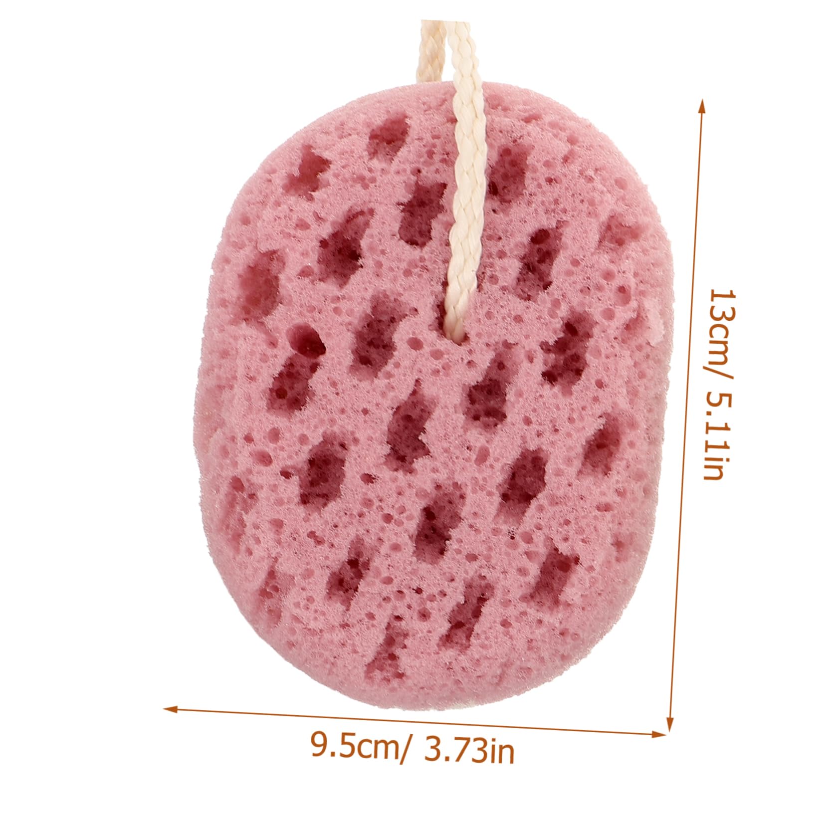 SHERCHPRY 2pcs Exfoliating Sponge Natural Bathing Scrubber for Men and Women Oval Shape Shower Pads for Smooth Skin and Improved Circulation Selection Random Color
