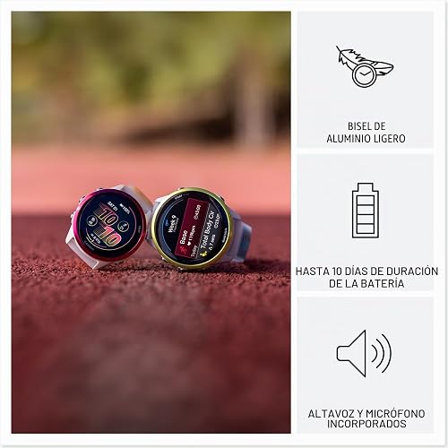 Garmin® Forerunner® 570, 42mm, Advanced GPS Running and Triathlon Smartwatch, AMOLED Display, Training and Recovery Features, Raspberry Aluminum with Translucent Bone/Mango Band - 3