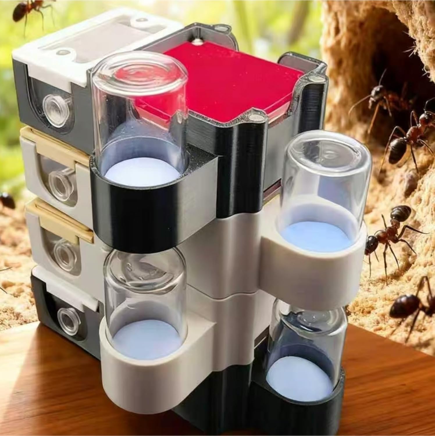 Ant Farm Stackable Ant Farm Nest for Observing Simulates Natural Habitat Habitat(Black)