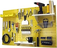 Vista 12 de Organizador de herramienta control de pared 30-wrk-400wb estándar panel perforado mesa de trabajo de metal Pegboard negro con accesorios rojos