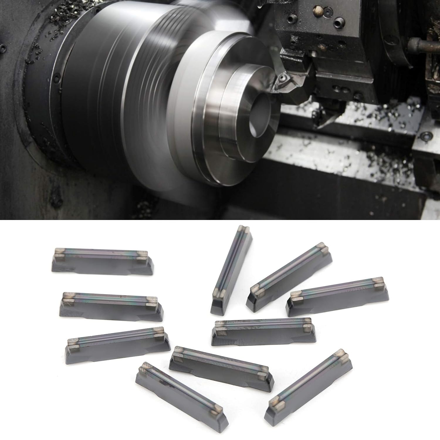 Lathe Tool Inserts, Accuracy Indexable 2cm/0.8in Lathe Turning Inserts