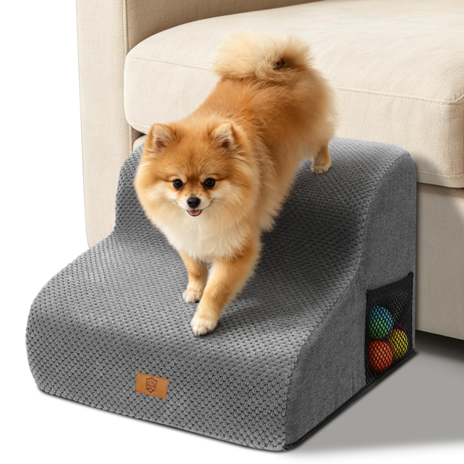 Escaliers pour chiens à 2 marches MASTERTOP en mousse grise 30D