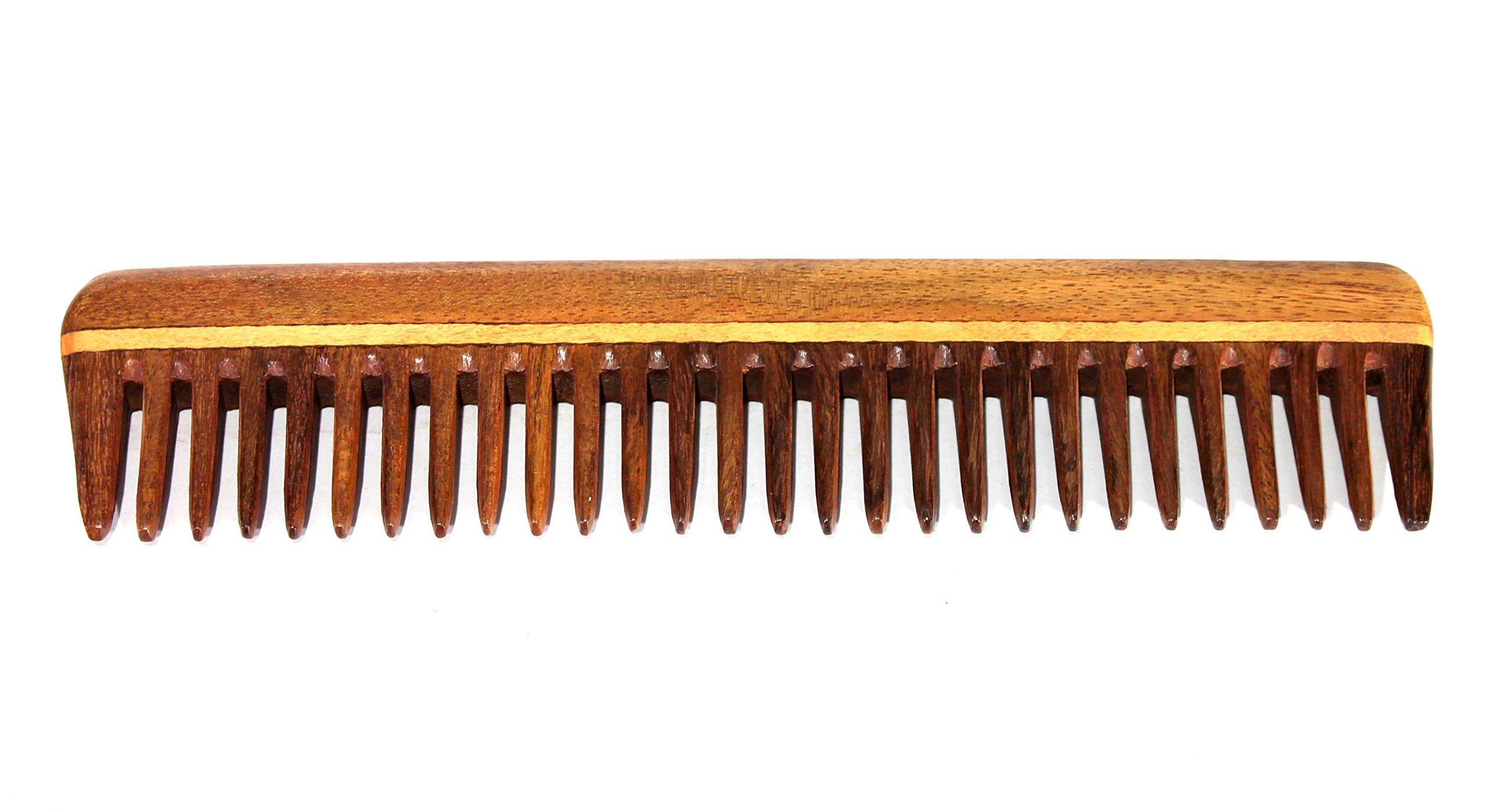 eSplanade Drewniany grzebień dla mężczyzn i kobiet - drewno Sheesham ręcznie wykonane antystatyczne włosy, broda, wąsy grzebień. (19 cm)