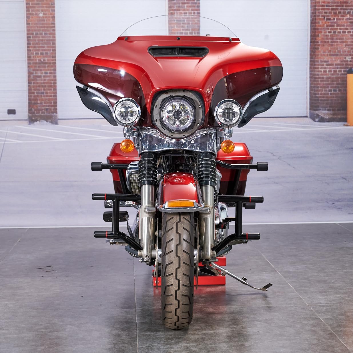 Wsays Front Crash Bars Engine Guard Motorcycle Highway Guards Compatible with Harley Touring Street Glide Electra Road Glide Road King Ultra Limited 2009-2023 (Without Lower Fairing)