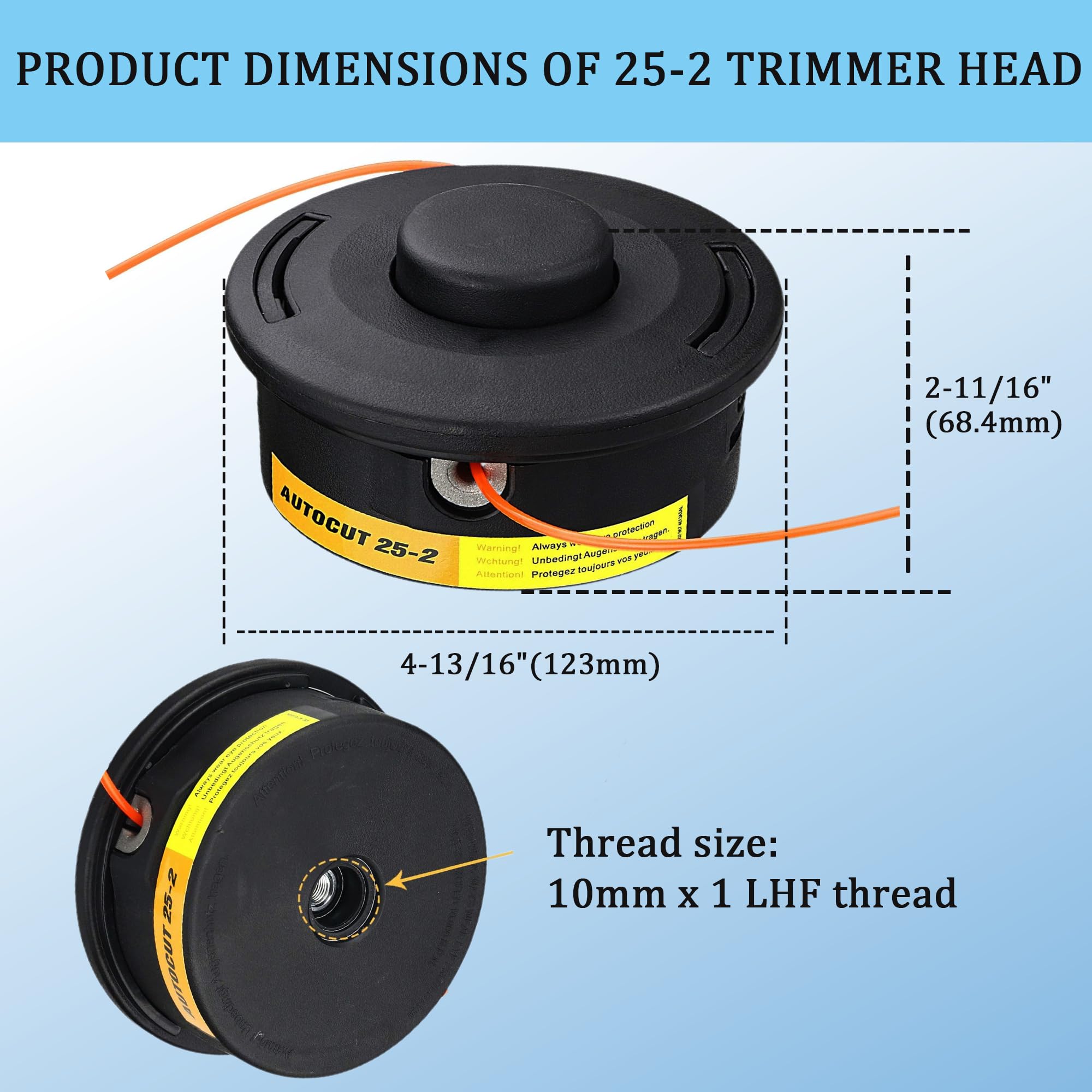 Cabezal de recortadora 25-2 4002 710 2191 apto para Stihl AUTOCUT
