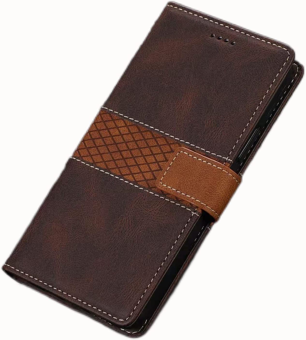Funda iPhone 14 Max antichoque con tapa marrón para proteger cámara y tarjetas 6