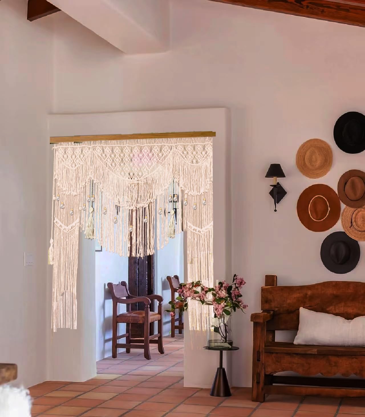 kiido Large Macrame Wedding Backdrop for Arbor/Arch Bohemian Wall Hanging Decor Boho Tapestry Doorway/Window Curtains Room Divider-Luxury (63" Wx74 H)