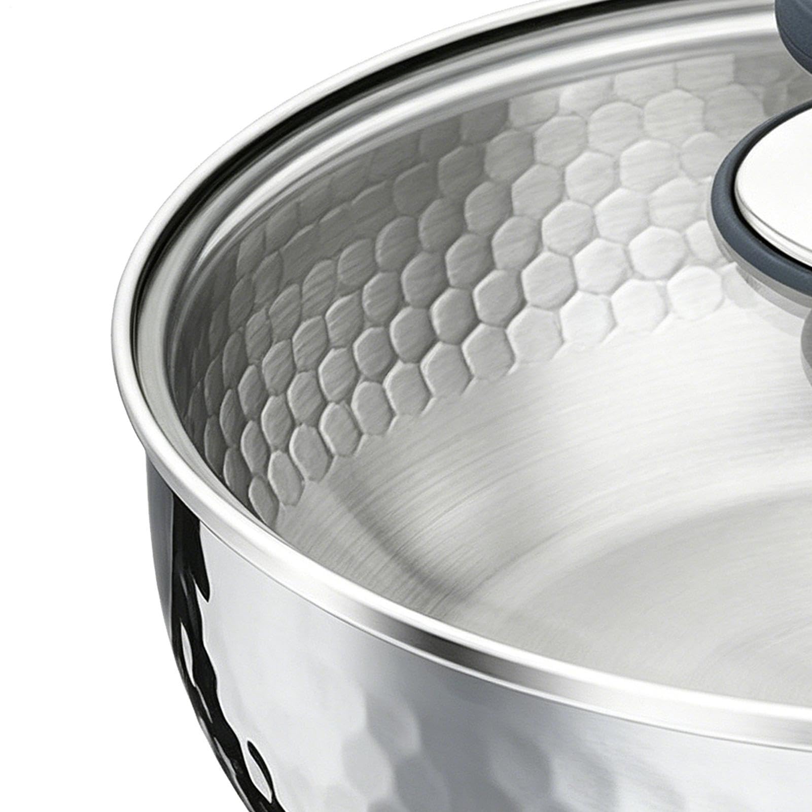 Salse, rivestimento antiaderente con coperchio e manico, vapore da cucina non rivestito, adatto per domestica: cucinare, arrostire, cuocere, bollire, zuppe, salse e pasti sani