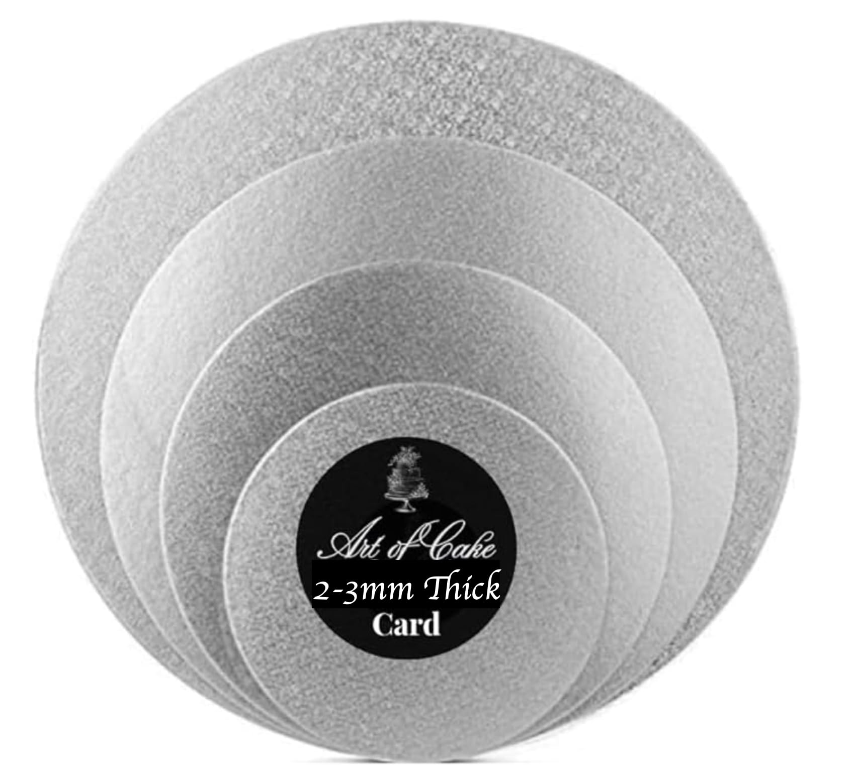 Art of cake® Cake Board Double Thick (2-3mm Thick) (25, 4INCH)