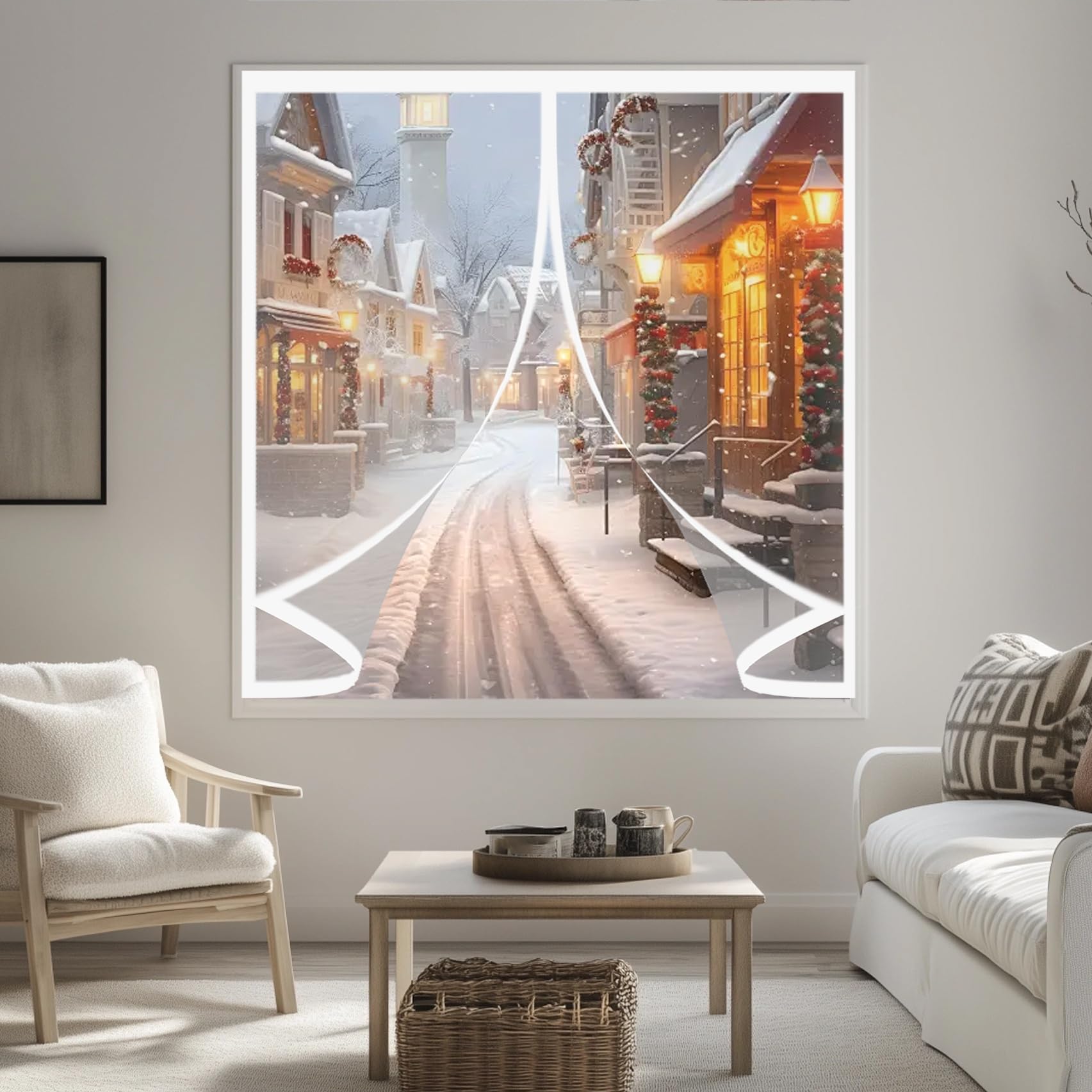 Cortina térmica para ventana de 112x68 cm que aísla del frío en invierno