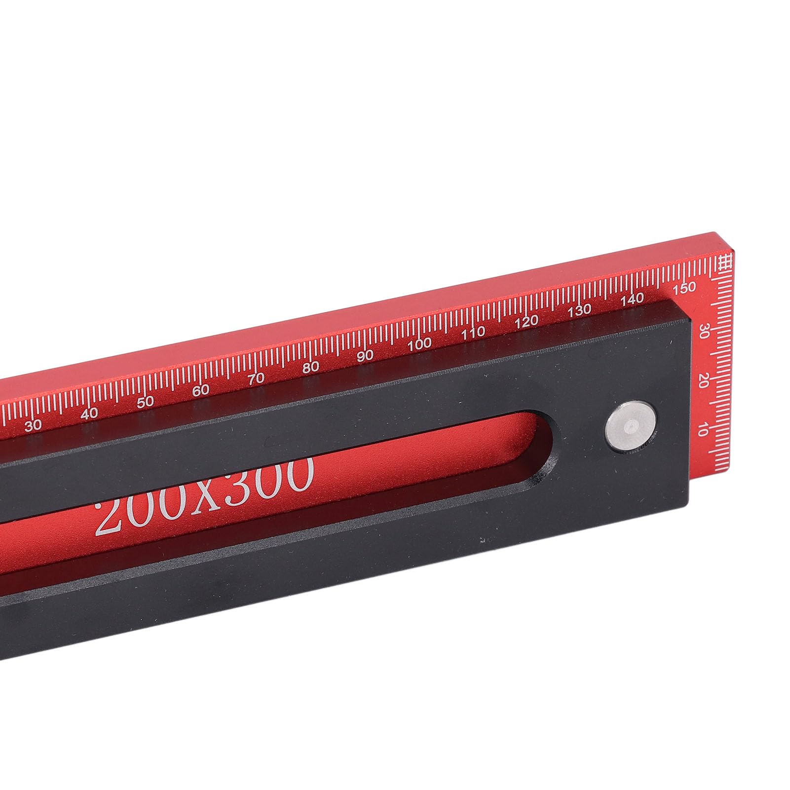 Squadra da carpenteria per la lavorazione del legno 300 x 200 mm Attrezzo a forma di L - Squadra da carpentiere in lega di alluminio anodizzato con recinzione di arresto per