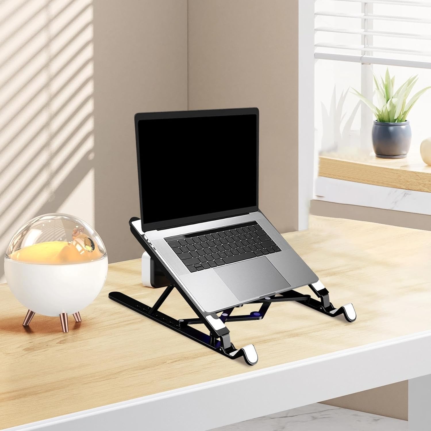 Dtaigou Laptop Cooling Stand - Fast Cooling Computer Fan | Folding, Height Adjustable, Powerful, Silent Laptop Cooling Stand Avoid Overheating - Image 3