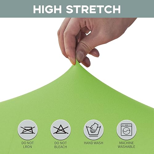 Miniatura 7 de CWK - Funda de mesa de elastano elástica para mesas plegables rectangulares, resistente a las arrugas, elástico y protector de mantel de patio para