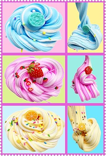 Miniatura 5 de Kit de slime de mantequilla de dos tonos, 7 paquetes de recuerdos de fiesta, juguetes educativos de limo, regalos de cumpleaños, premio para niñas y