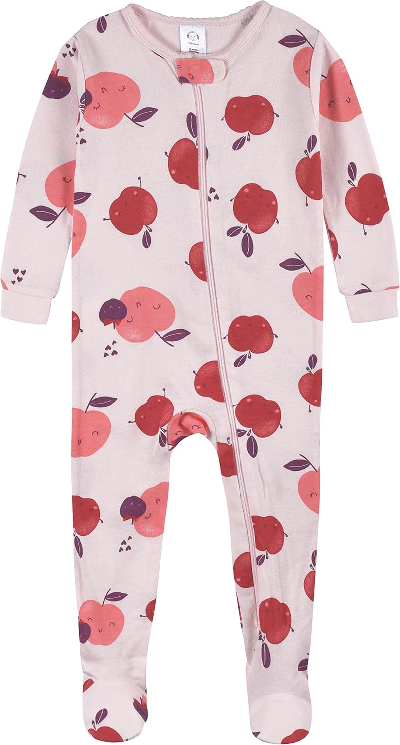 Gerber Baby Girls' 2-Pack Footed Pajamas: Clothing, Shoes & Jewelry
