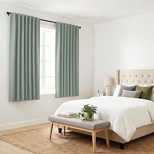 Miniatura 115 de PONY DANCE - Cortinas opacas aisladas térmicamente, set de 2 cortinas opacas con bolsillo para barra / pestaña trasera, paneles de cortinas opacas,