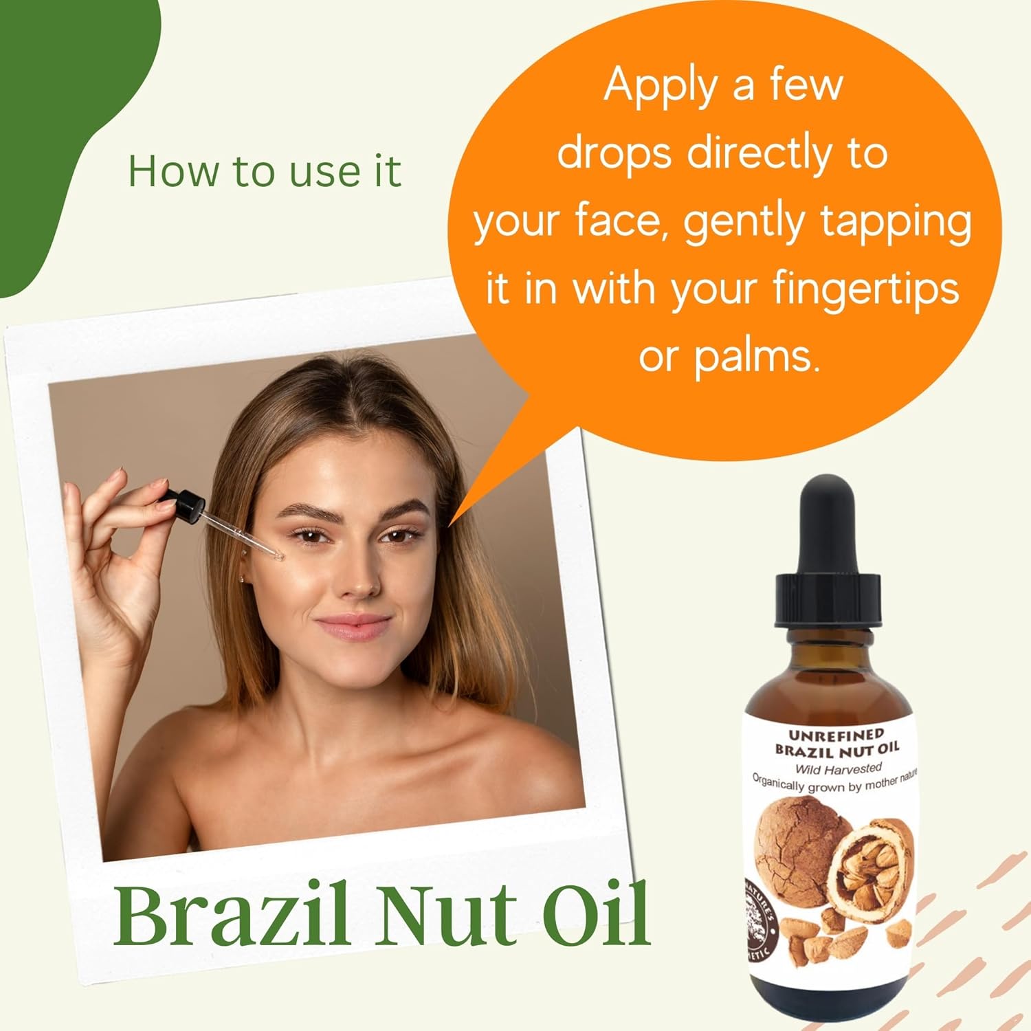 Best Nature's Cosmetics Virgin Organic Brazil Nut Oil, Hydrating Moisturizer for Skin & Hair, Cold-Pressed, Anti-Aging, Restores Radiance, Non-Greasy for Face & Body, Controls Frizz 4 Fl Oz - 120 ml