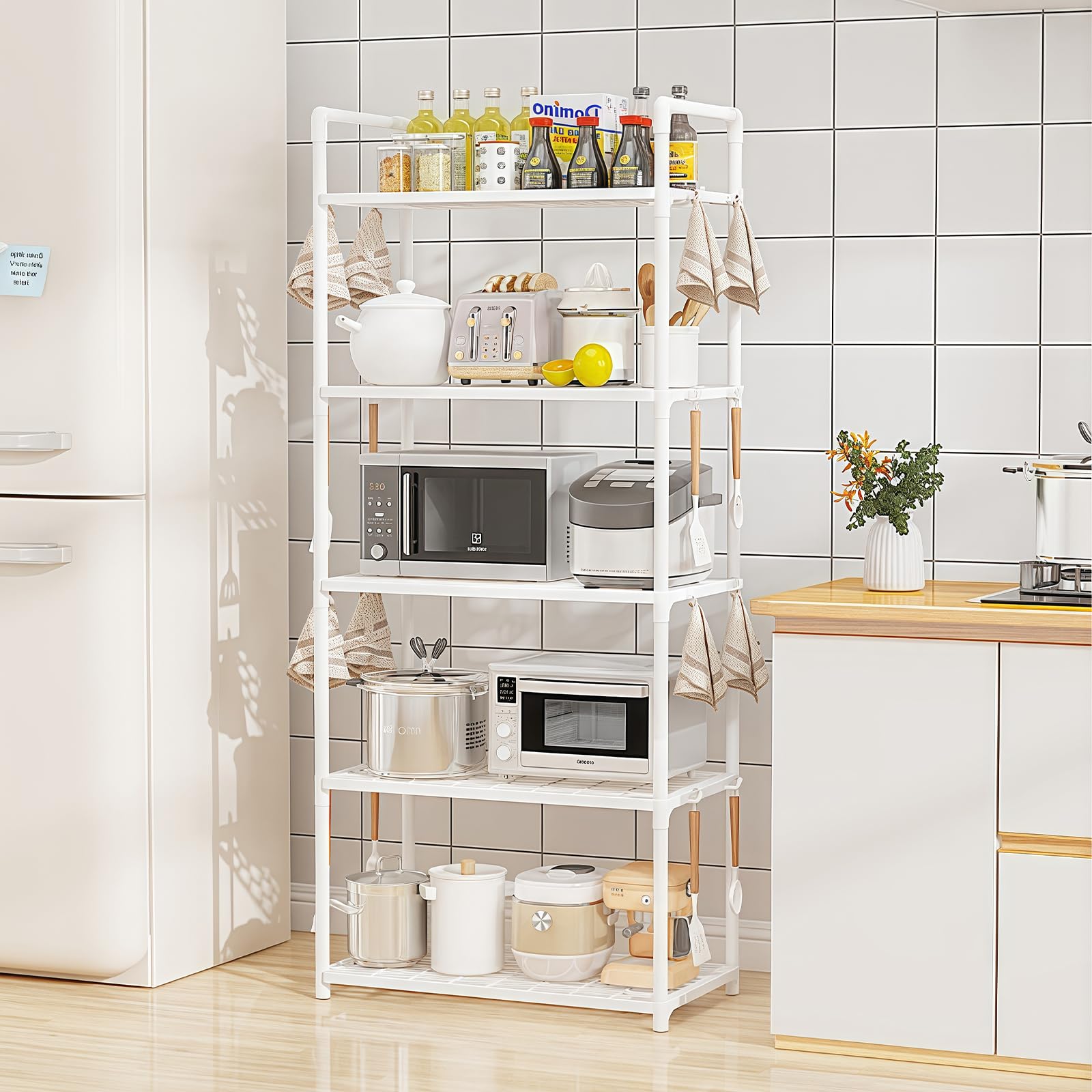 Amazon｜棚 ラック シェルフ オープンシェルフ キッチン 本棚 大容量