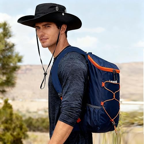 Miniatura 9 de Mochila de senderismo plegable ligera de 16 L, pequeña mochila para viajes, bolsa de gimnasio ultraligera resistente al agua para hombres y mujeres,