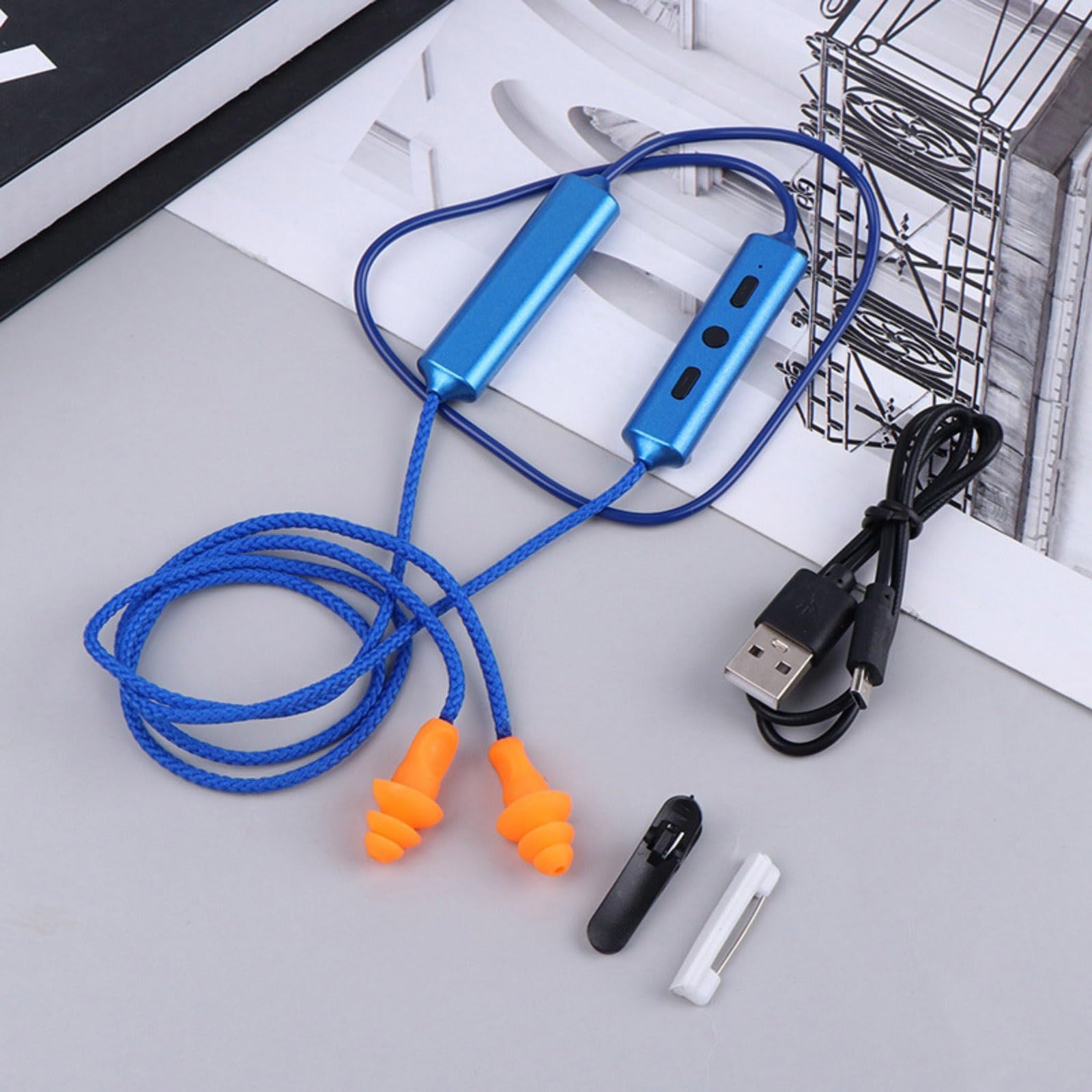 2 x Ohrstöpsel, Bluetooth-Kopfhörer, Geräuschreduzierung, In-Ear-Kopfhörer zum Gehörschutz