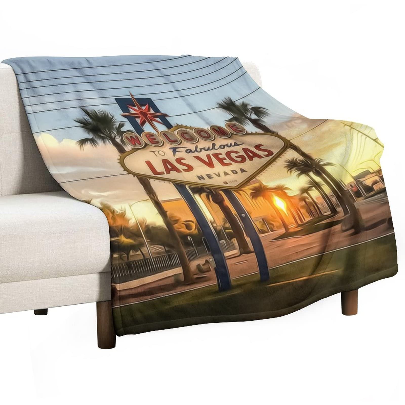 Couverture Las Vegas flanelle polaire contre les soirées froides sur votre lit ou canapé