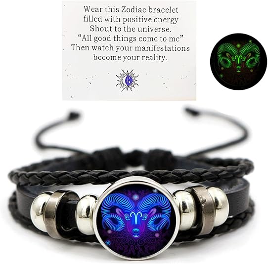 Zodiac Signs Spirit Bracelet Zodiac Bracelet for Women Men Adjustable 12 Constellation Bracelet Multilayer Zodiac Black Leather Bracelets Zodiac Sign Wrap Bracelet for Women Men Birthday Jewelry
