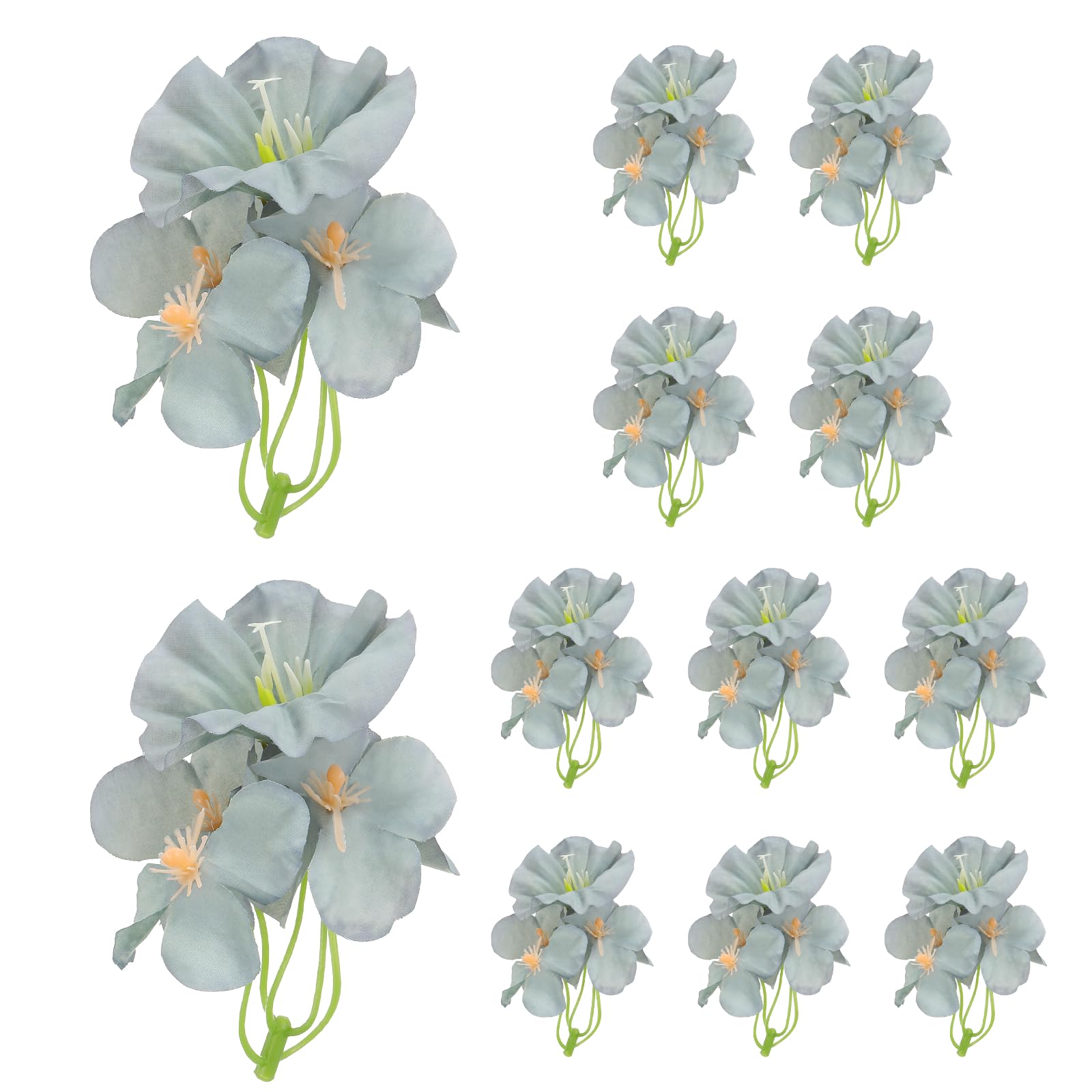 Fleurs d'orchidée artificielle bleue mini hortensia pour remplisseur de vase et fête