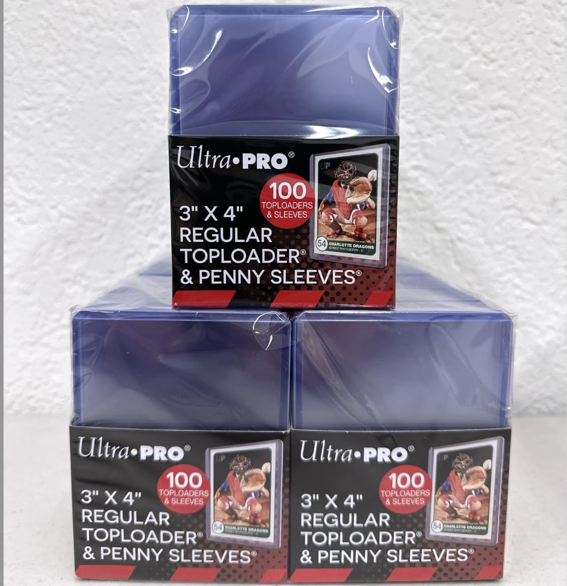 Ultra PRO 7,6 x 10,2 cm transparente reguläre Toploader für Karten mit Kartenhüllen, Standardgröße, 300 ct Trading Baseball Toploader Kartenhüllenschutzhüllen