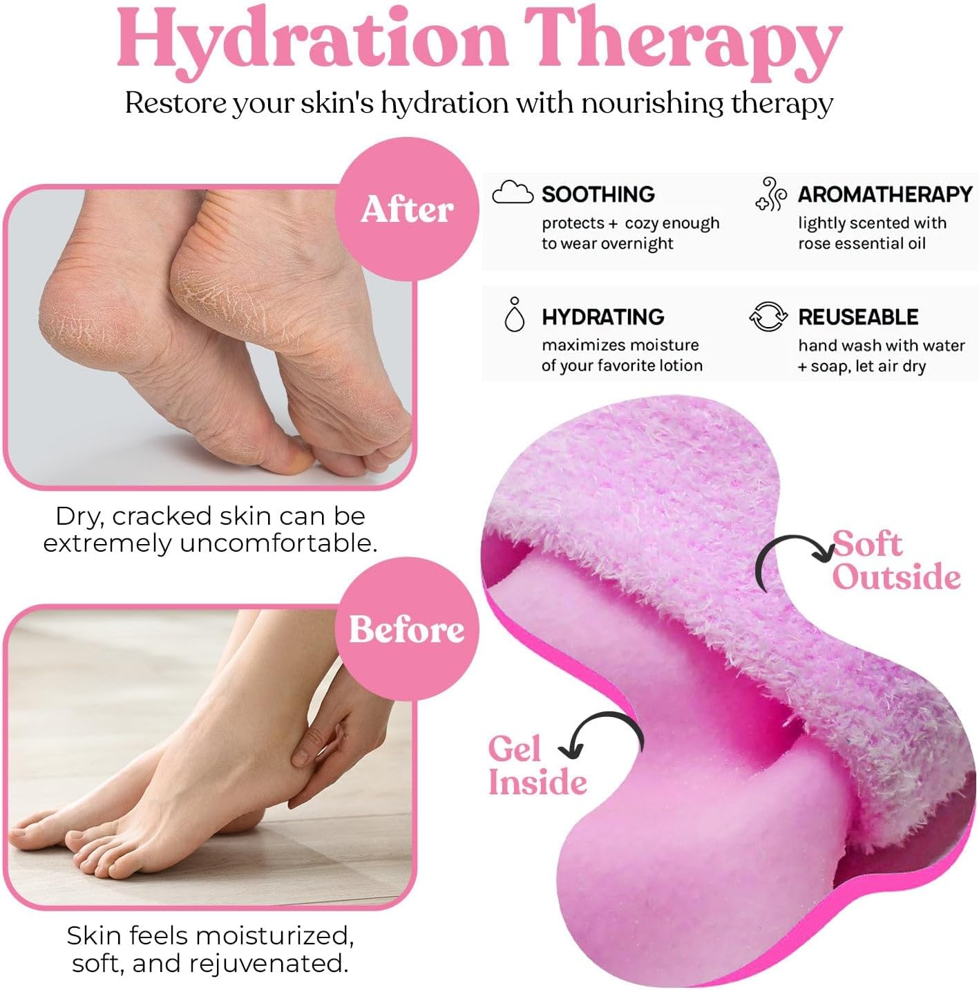 2-Pack: Smooth Gel Socks