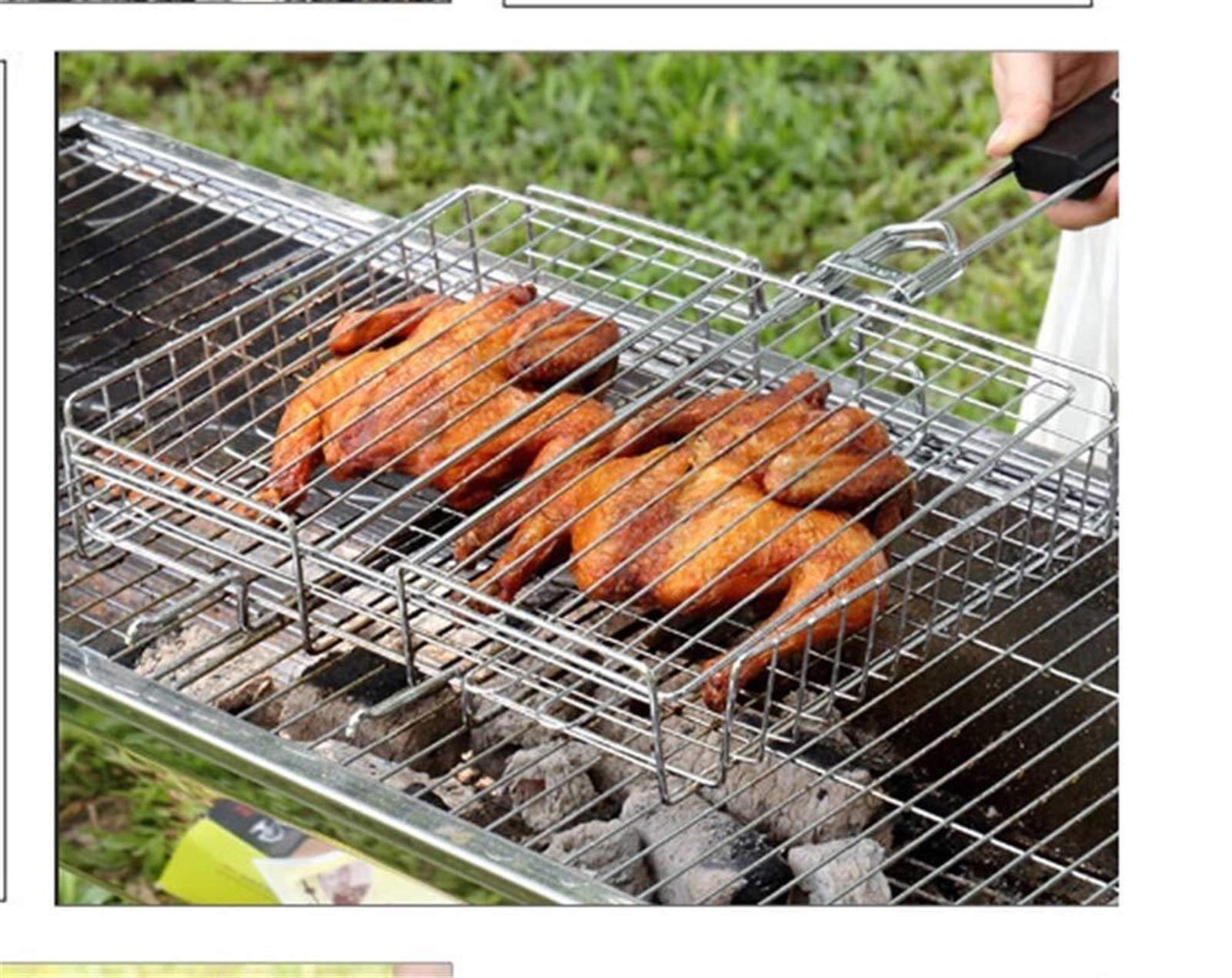 Koszyk do grilla, stojak, klips siatki, składany grillowanych ryb, sprzęt grillowania, przenośny, siatka bicia