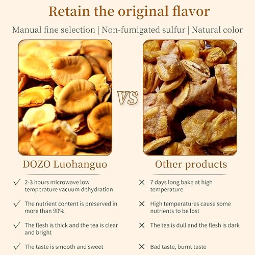 Miniatura 4 de DOZO Té de fruta de monje seco Luo Han Guo 200 g7.04 oz Fruta de monje seca de alta calidad Grosvenorii Core Té de hierbas sustituto de azúcar