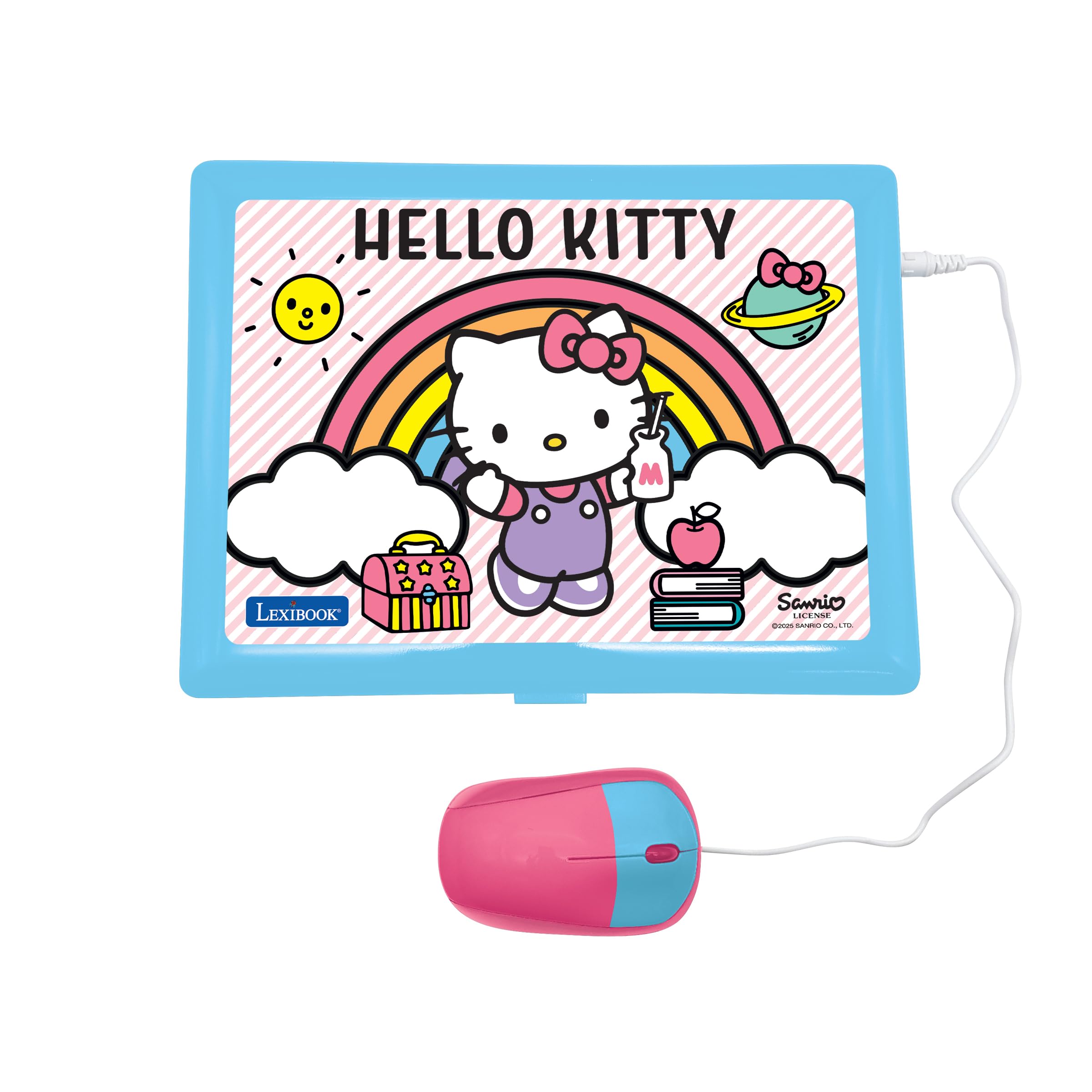 LEXIBOOK, Hello Kitty, Bilingual Educational Laptop with 170 activities English/French, JC599HKi1LXB, Pink, 18 x 24 x 3.6 cm - Image 2