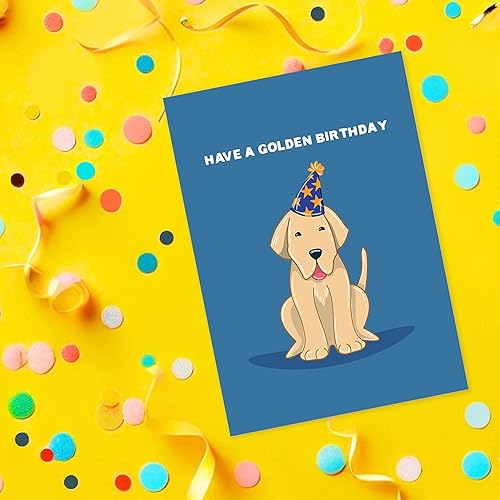Miniatura 5 de Tarjeta de felicitación de cumpleaños Golden Retriever, tarjeta de cumpleaños del perro, tarjeta de cumpleaños para amigos, mamá, papá, abuelo,