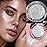 evpct Pearl White Silver Face Highlighter Makeup, White Shimmer Glitter Diamond Sparkly Highlighters Makeup Eyeshadow Palette Powder for Face Body Cheek Skin, inner Corner Eye Highlighter Make up 01
