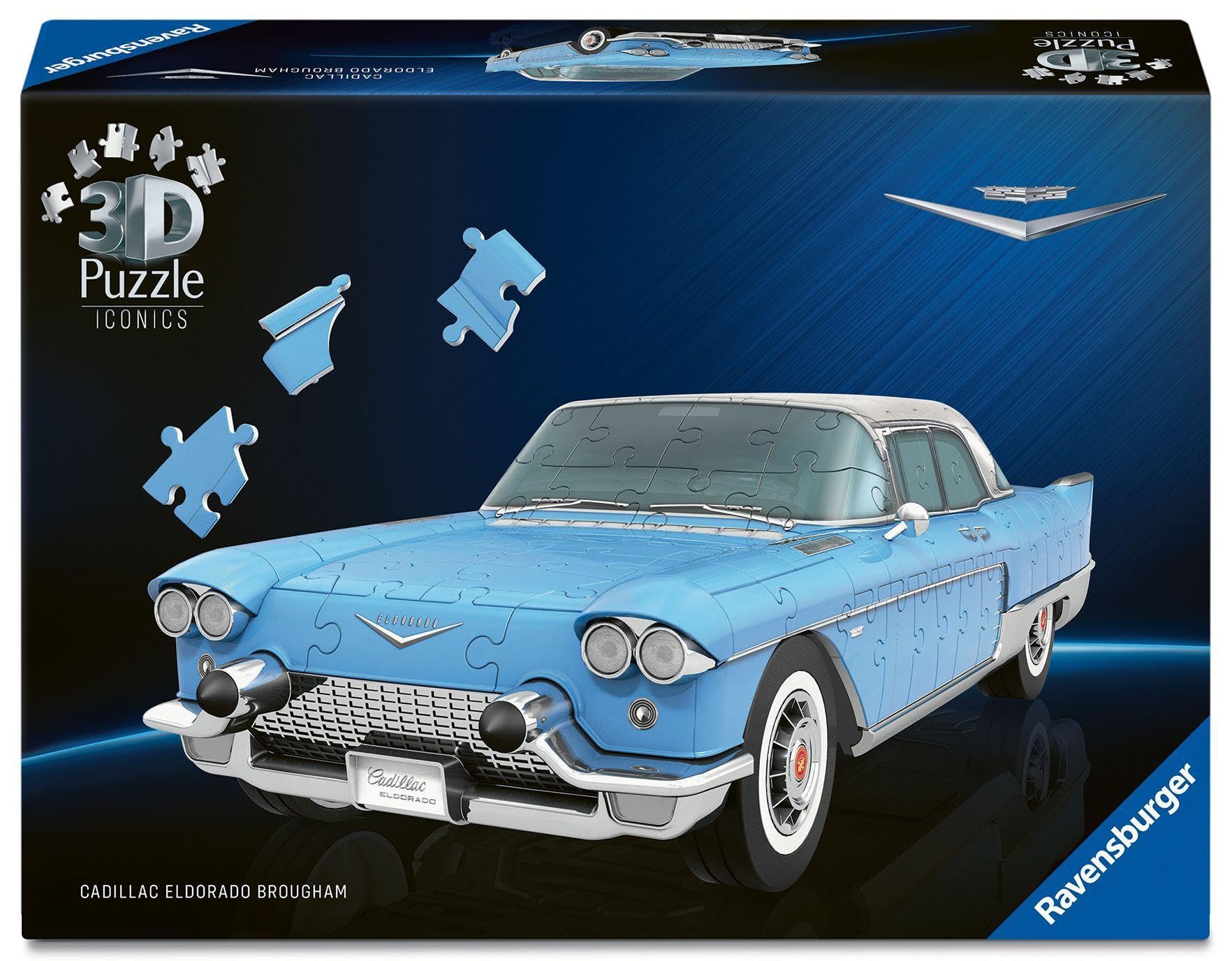 Ravensburger Iconics Cadillac Eldorado Brougham, 174 piece 3D Jigsaw Puzzle - Chrome