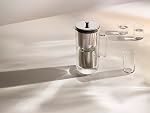 Aarke Pitcher d'eau en verre purificateur, filtre en acier inoxydable rechargeable, 8-Weeks Performance, sans BPA, lave-vaisselle sans danger, pur & Granules de remplissage enrichies, 1.18L (5 Capacités