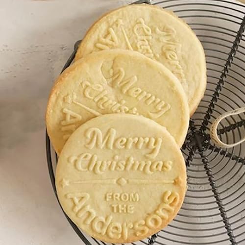 Miniatura 5 de 2023 Personalized Christmas Cookie Stamp with Name 3.1 inch Custom Cookie Stamp Funny Christmas Gifts For Fondant, Frosting, Decorative CakesSugar