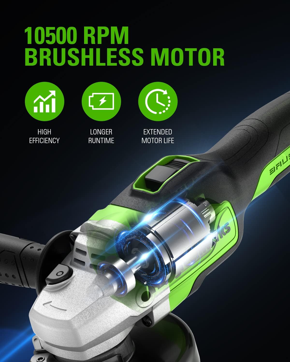 Greenworks 24V Brushless Angle Grinder with 4Ah USB (Power Bank) Battery and Charger - 