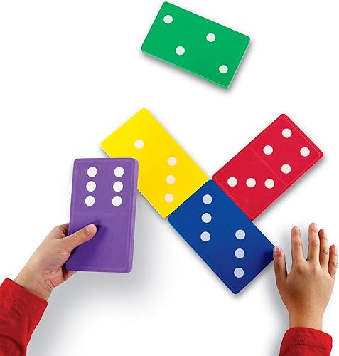 Miniatura 2 de Learning Resources Dominó de espuma gigante dominó de aprendizaje gigante dominó de espuma juegos de dominó para niños a partir de 5 años