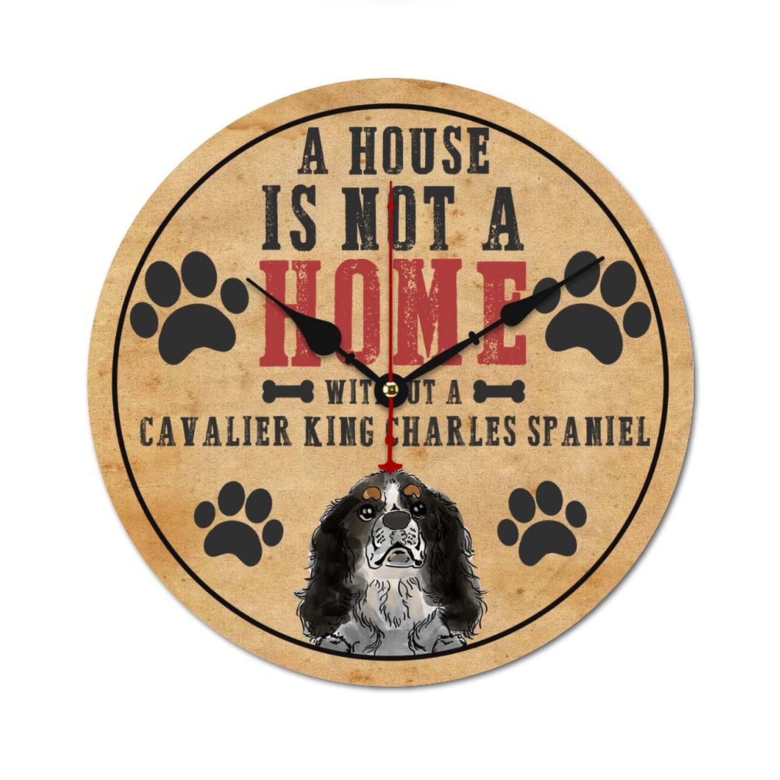 Horloge Cavalier King Charles lisible pour ne plus jamais manquer l'heure