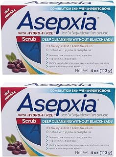 Asepxia Scrub Exfoliante Cleansing Bar Soap 4 oz (Pack of 2)