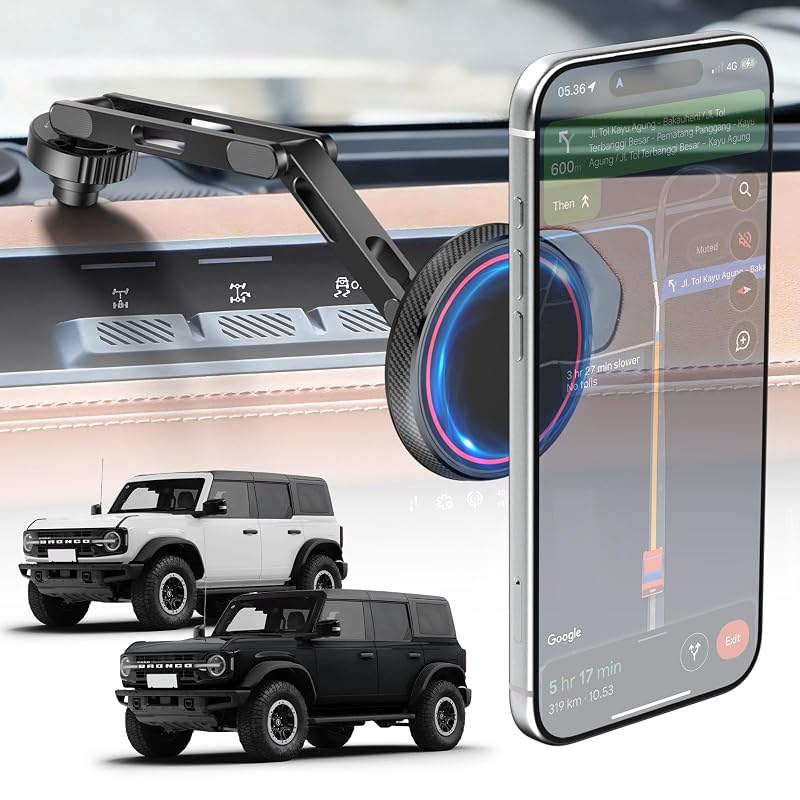 Suporte Magnético de Celular para Painel Ford Bronco 2021–2026, 2 ou 4 Portas, CloudValley