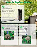 Vista 5 de para Ghost Control, transmisor remoto de apertura de puerta Ghost Gate Opener AXP1 AXS1, transmisor remoto de 5 botones, 3 botones para aperturas