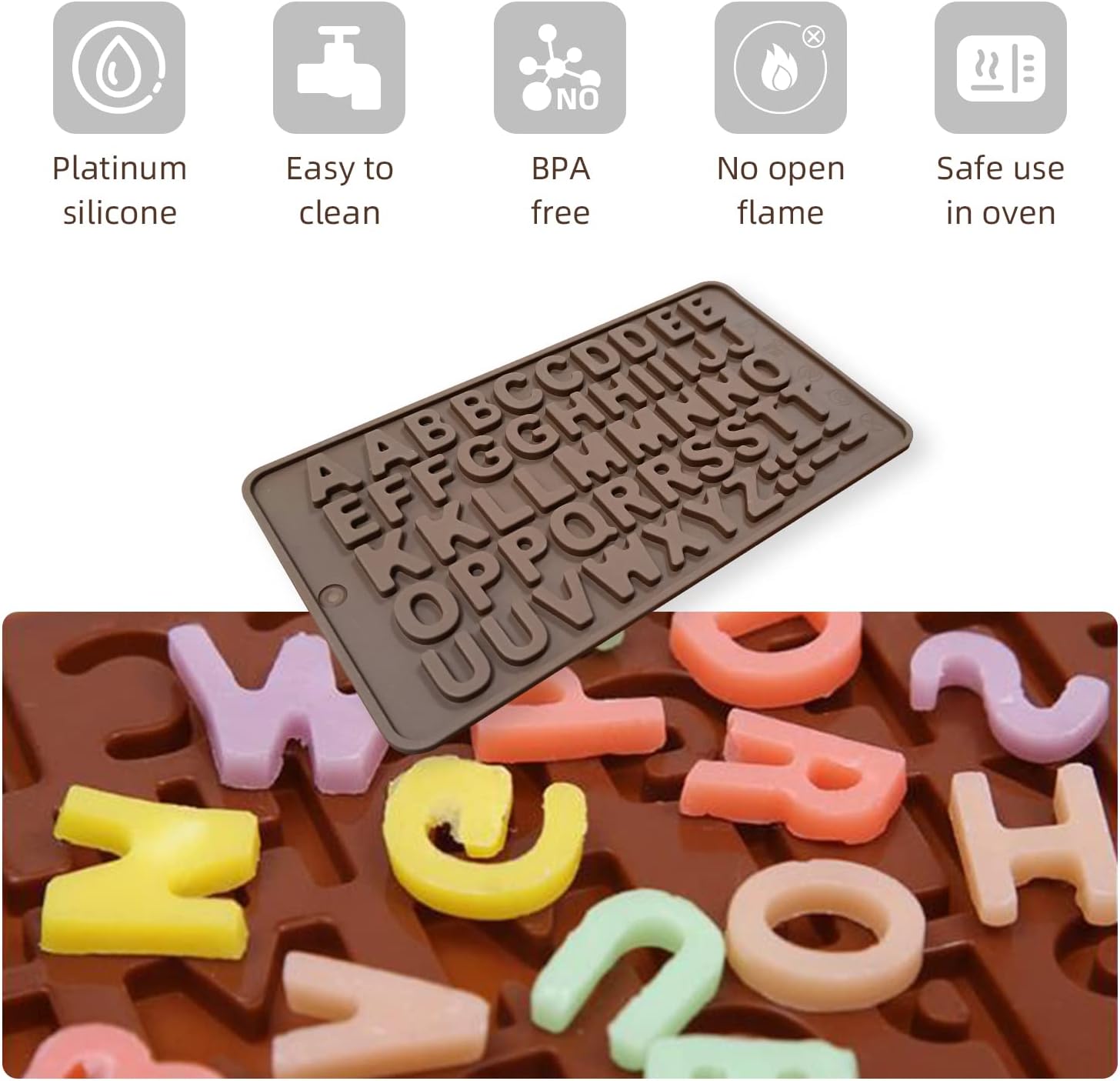 5 PACKS Chocolate Molds Silicone Shapes for Fat Bombs, Caramels, Chocolate Molds, Gummy, Truffles, Ice Cubes 100 Chocolates in One Go : Grocery & Gourmet Food