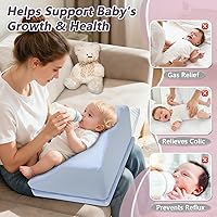 Vista 5 de Almohada para la hora de la barriga para aliviar el reflujo de los recién nacidos, apoyo de hombro para el cuello, almohada de espuma viscoelástica