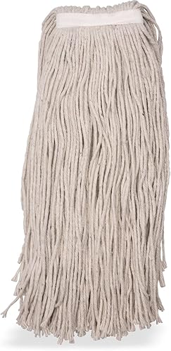 Vista 16 de SPARTA FLO-PAC - Cabezal de trapeador de algodón, punta cortada, banda estrecha con banda blanca para limpieza organizada, 36 pulgadas, bronceado